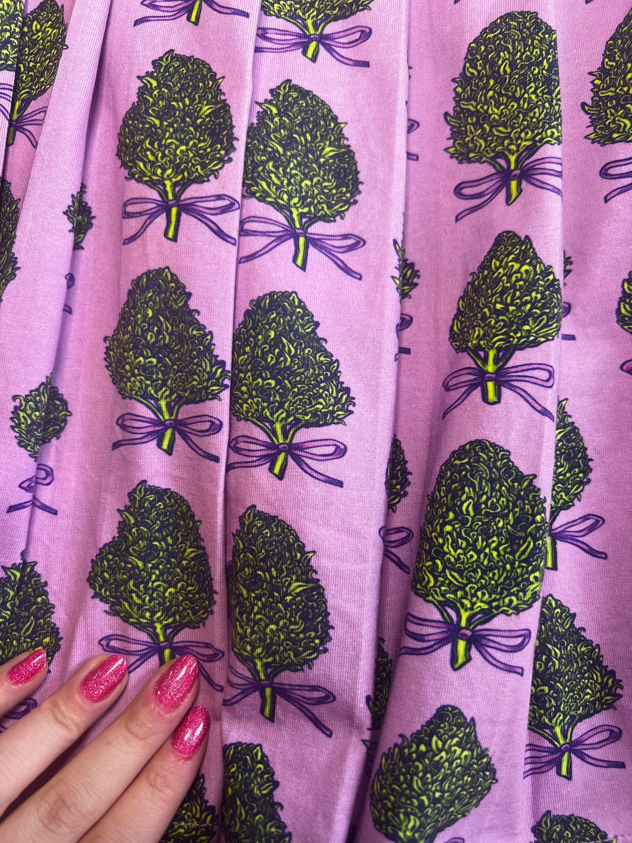 Happy Trees Pleated Nugget Skirt