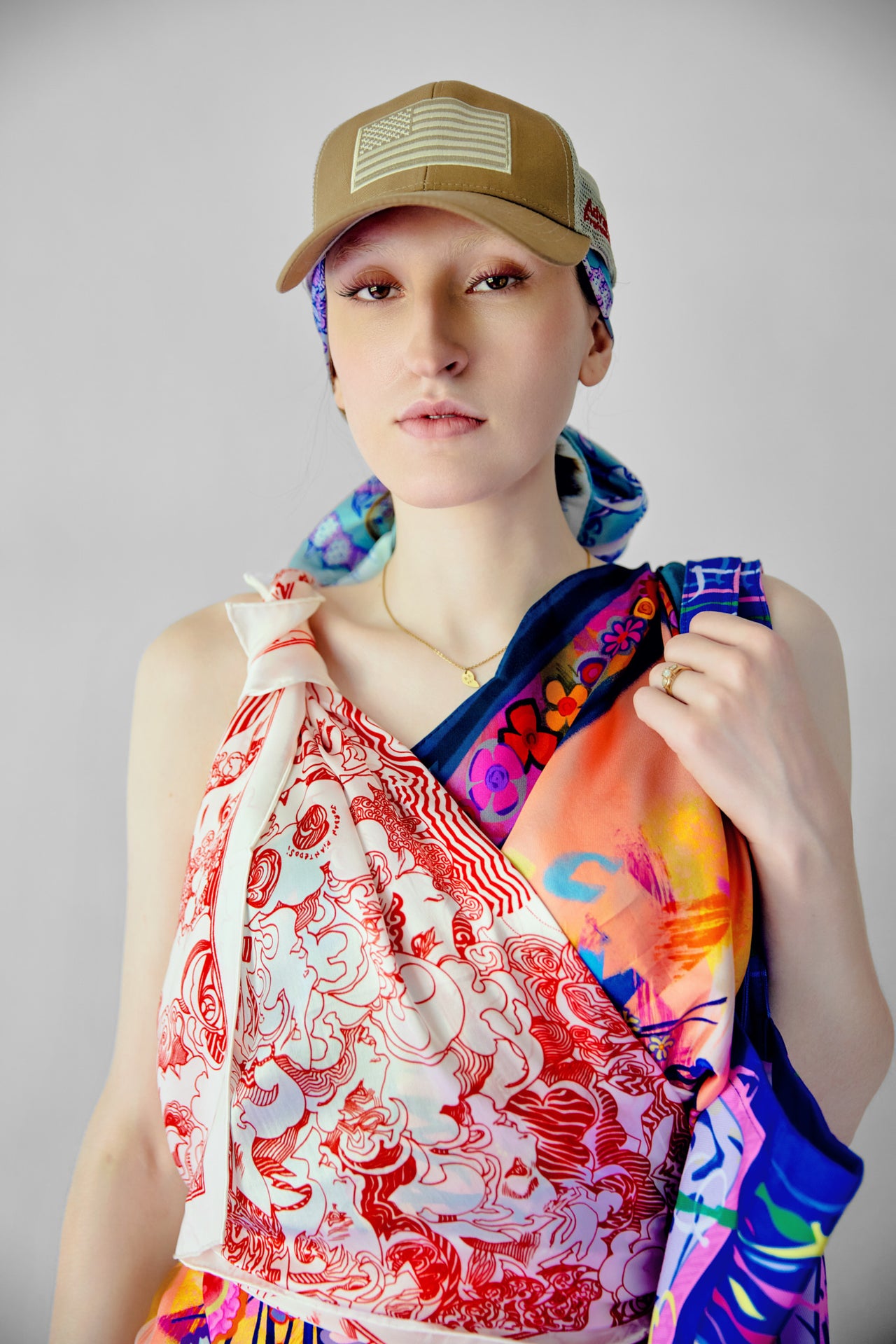 36" Zillions scarf in 100% genuine silk satin