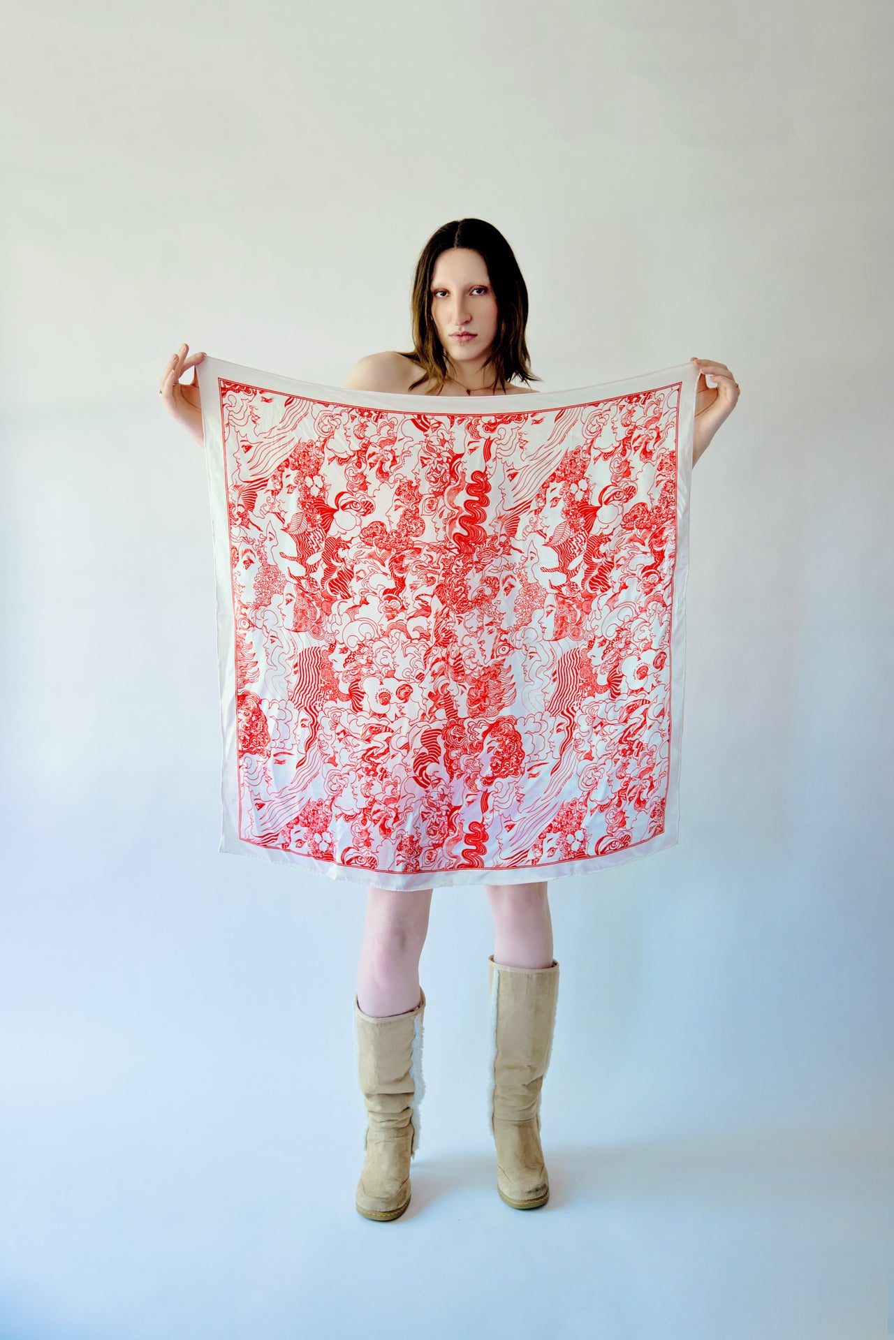 36" Zillions scarf in 100% genuine silk satin