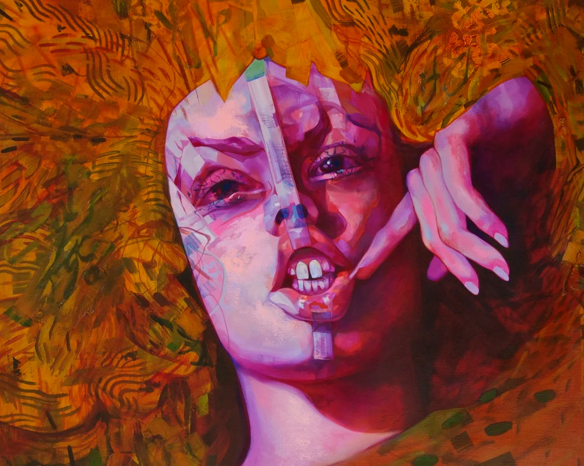 Tapelift (2015) oil on canvas (original painting)