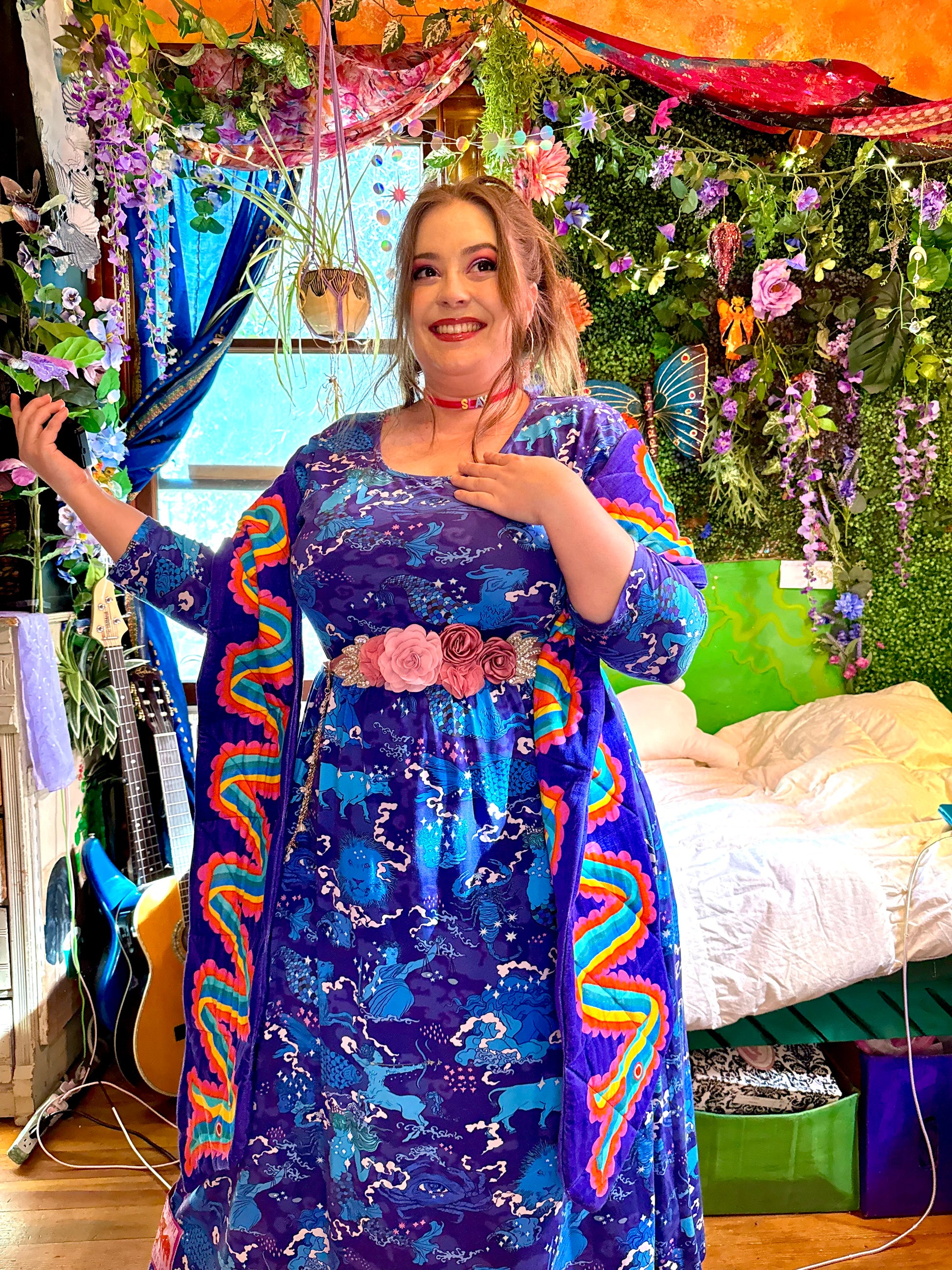 blue astrology dress Style Outfit Zodiac Dresses THE MINI MESH DRESS TAROT It's Now Cool