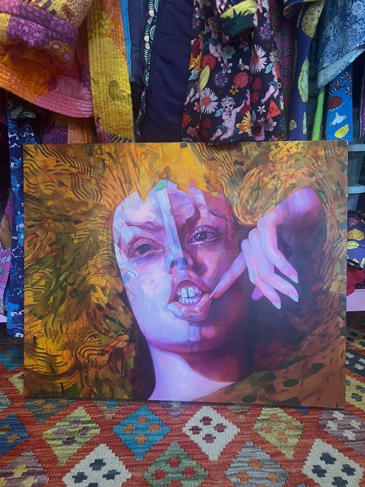 Tapelift (2015) oil on canvas (original painting)