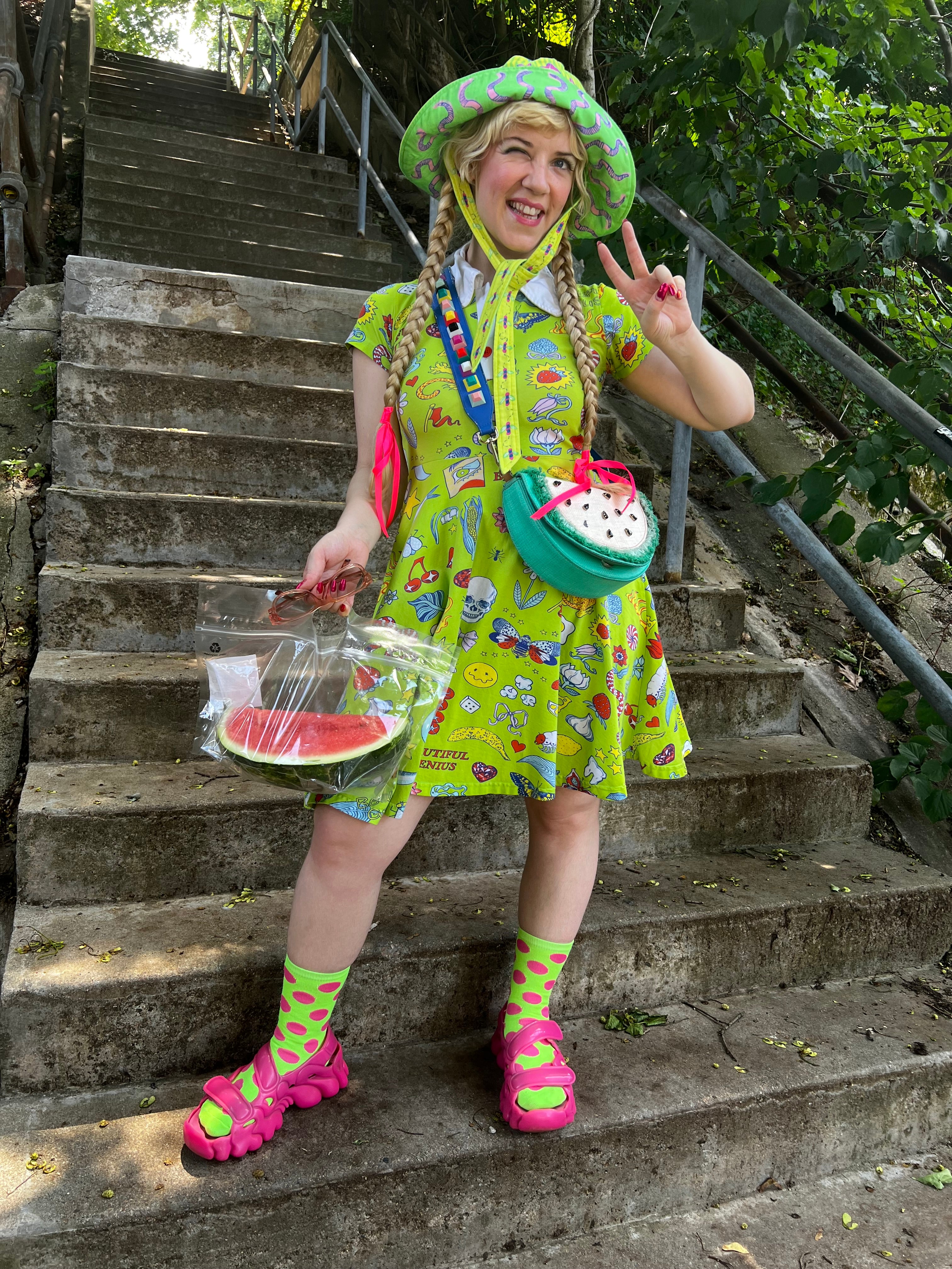 Mini Picnic Dinner Dress Wednesday Frizzle! * Beautiful Genius by