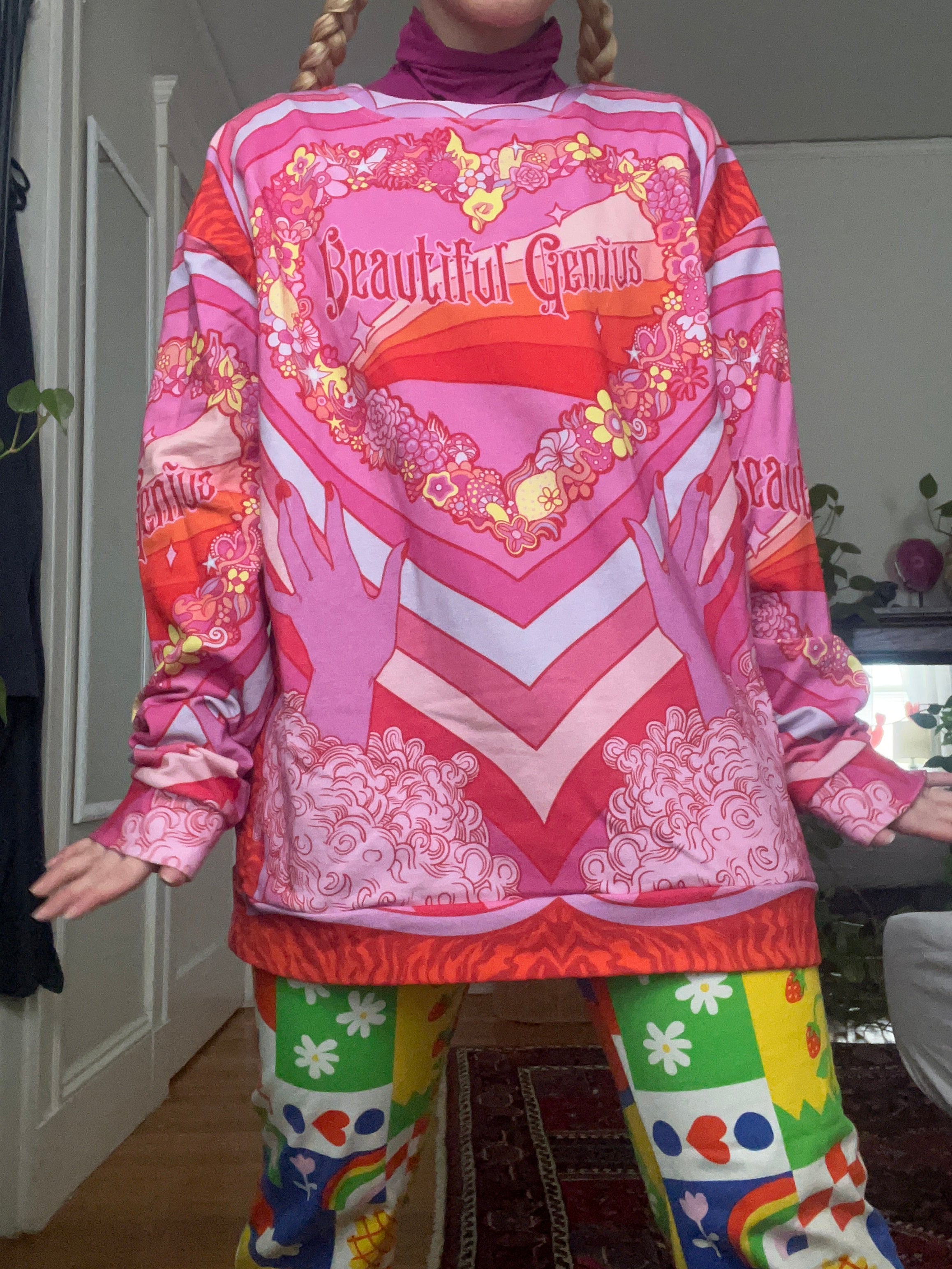 pre-order) Pink Genius Pullover (now in 95% cotton) * Beautiful