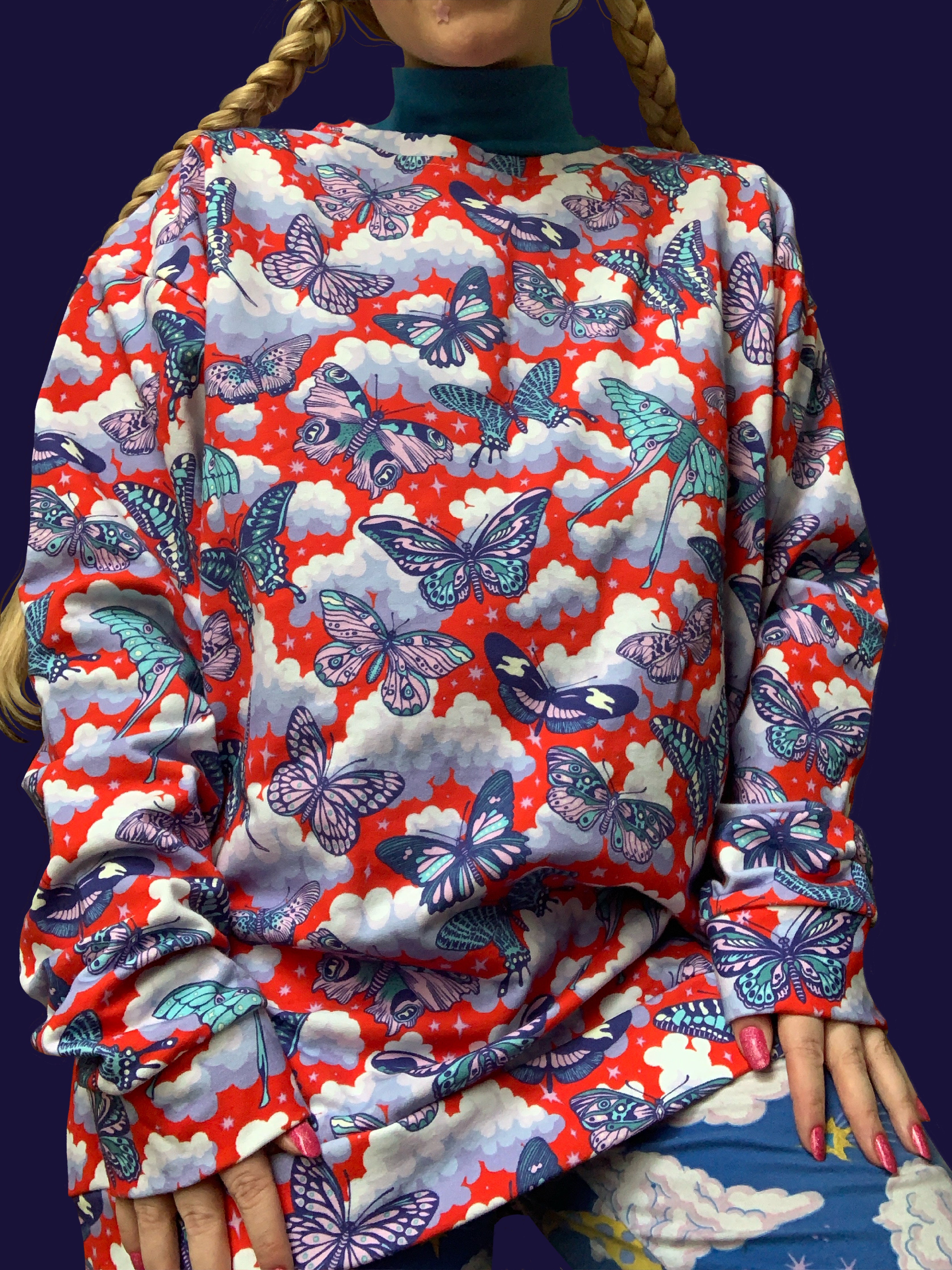 pre-order) Butterfly Sky Pullover (now in 95% cotton) * Beautiful